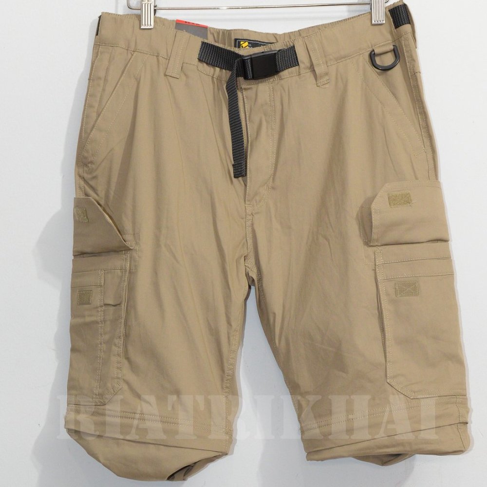 Men's Convertible Pants Shorts BC Clothing TAN - Picture 6 of 8